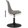 Chaises à dîner pivotantes 4 pcs Gris clair Velours
