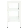 Buffet Blanc 70x35x70 cm Acier et verre