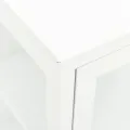Buffet Blanc 70x35x70 cm Acier et verre