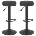 Tabourets de bar 2 pcs Noir Velours