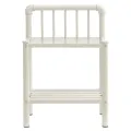 Tables de chevet 2 pcs Blanc et transparent Métal et verre
