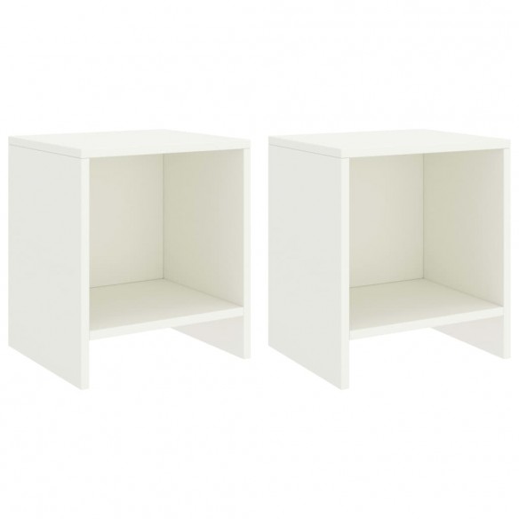 Tables de chevet 2 pcs Blanc 35x30x40 cm Bois de pin massif