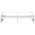 Lit de repos 3 places Blanc Bois de pin massif 90x200 cm