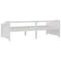 Lit de repos 3 places Blanc Bois de pin massif 90x200 cm