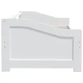 Lit de repos 3 places Blanc Bois de pin massif 90x200 cm