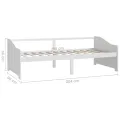 Lit de repos 3 places Blanc Bois de pin massif 90x200 cm
