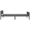 Cadre de lit Bois de pin massif Gris 100x200 cm