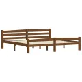 Cadre de lit Marron miel Bois de pin massif 200x200 cm