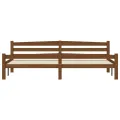 Cadre de lit Marron miel Bois de pin massif 200x200 cm