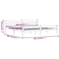 Cadre de lit Marron miel Bois de pin massif 200x200 cm