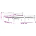 Cadre de lit Blanc Bois de pin massif 200x200 cm