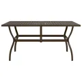Table de jardin Marron 140x80x72 cm Acier