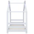 Cadre de lit d'enfant Blanc Bois de pin massif 70x140 cm