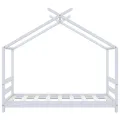 Cadre de lit d'enfant Blanc Bois de pin massif 70x140 cm