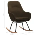Chaise à bascule Marron Tissu