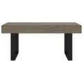 Table basse Gris et noir 90x45x40 cm MDF et fer