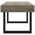 Table basse Gris et noir 90x45x40 cm MDF et fer