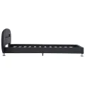 Cadre de lit avec LED Noir Similicuir 90x200 cm