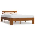 Cadre de lit Marron miel Bois de pin massif 120 x 200 cm