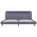 Cadre de lit avec LED Gris clair Tissu 160 x 200 cm