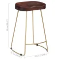 Tabourets de bar Gavin lot de 2 bois de manguier massif