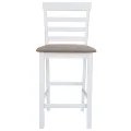 Chaises de bar lot de 2 blanc tissu