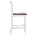 Chaises de bar lot de 2 blanc tissu