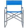 Chaises de metteur en scène 2 pcs Acier Bleu