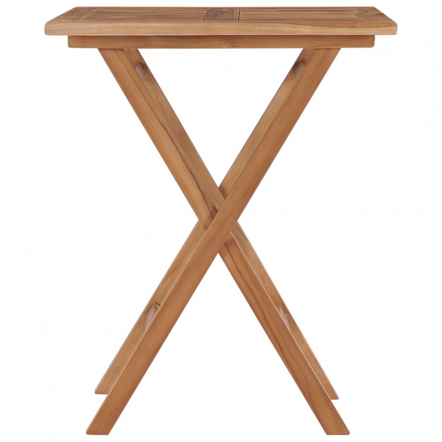 Table pliable de jardin 60x60x75 cm Bois de teck solide