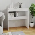 Table console Blanc 80x30x80 cm Aggloméré