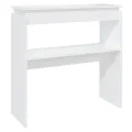 Table console Blanc 80x30x80 cm Aggloméré