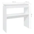 Table console Blanc 80x30x80 cm Aggloméré
