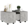 Table basse Gris béton 60x60x38 cm Aggloméré