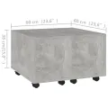 Table basse Gris béton 60x60x38 cm Aggloméré