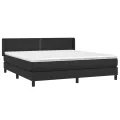 cadre de lit avec matelas Noir 160x200 cm