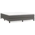 cadre de lit avec matelas Gris 160x200 cm Similicuir