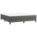 cadre de lit avec matelas Gris 160x200 cm Similicuir