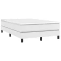 cadre de lit avec matelas Blanc 120x200cm Similicuir