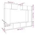 Ensemble de meubles TV 6 pcs Chêne sonoma Bois d'ingénierie