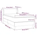 cadre de lit avec matelas Noir 90x200 cm Similicuir