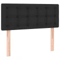 cadre de lit avec matelas Noir 90x200 cm Similicuir