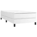 cadre de lit avec matelas Blanc 90x200 cm Similicuir