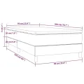 cadre de lit avec matelas Blanc 90x200 cm Similicuir