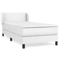 cadre de lit avec matelas Blanc 80x200 cm Similicuir