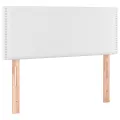 cadre de lit avec matelas Blanc 80x200 cm Similicuir