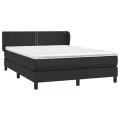 cadre de lit avec matelas Noir 140x190 cm Similicuir