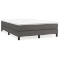 cadre de lit avec matelas Gris 140x190 cm Similicuir