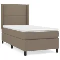 cadre de lit avec matelas Taupe 80x200 cm Tissu