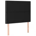 cadre de lit et matelas Noir 80x200 cm Tissu