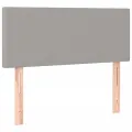 cadre de lit avec matelas et LED Gris clair 80x200cm